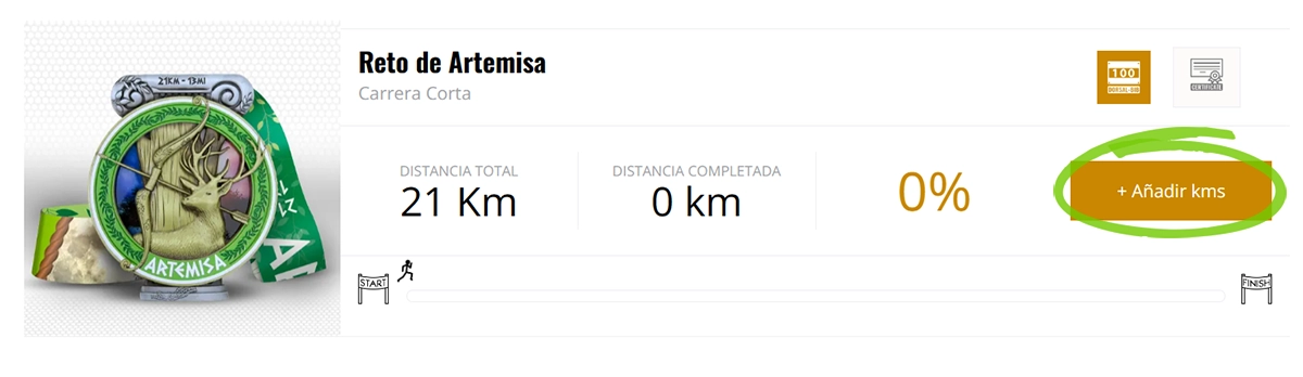 Añadir kms al reto