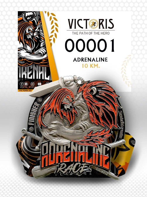 Race pack with medal of Adrenaline Race