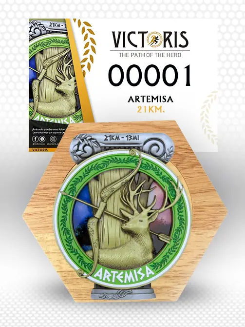 Race pack with medal and honeycomb Reto de Artemisa
