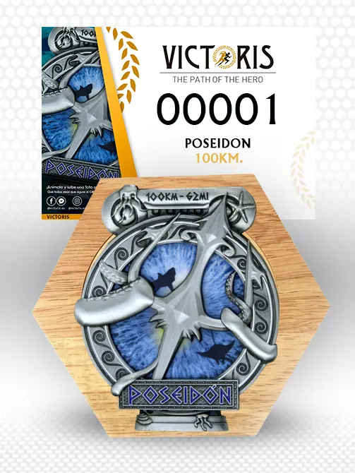 Race pack with medal and honeycomb Reto de Poseidón