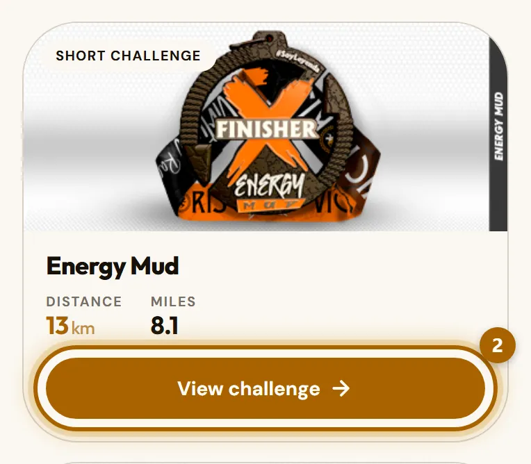 A challenge card with the «View challenge» button highlighted.