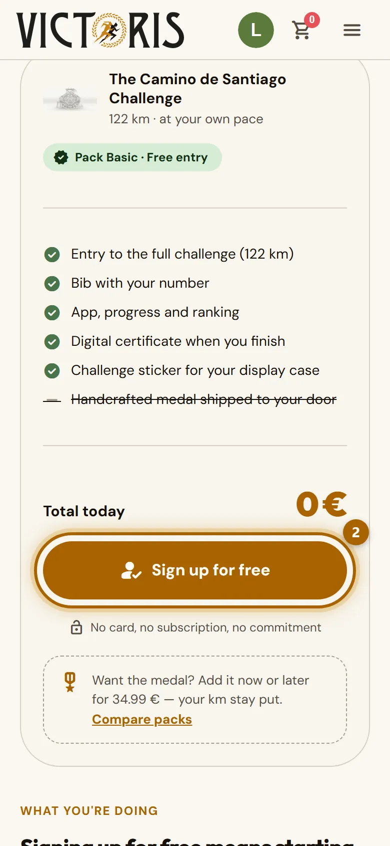 Free registration with the «Sign up for free» button highlighted.