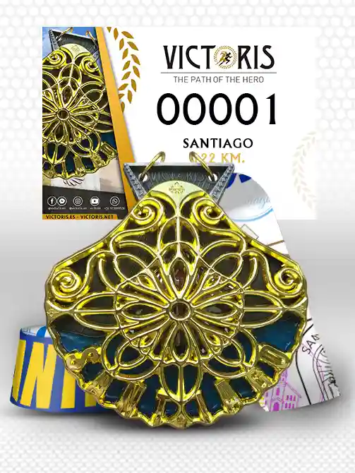 Pack de carrera con medalla de Camino de Santiago