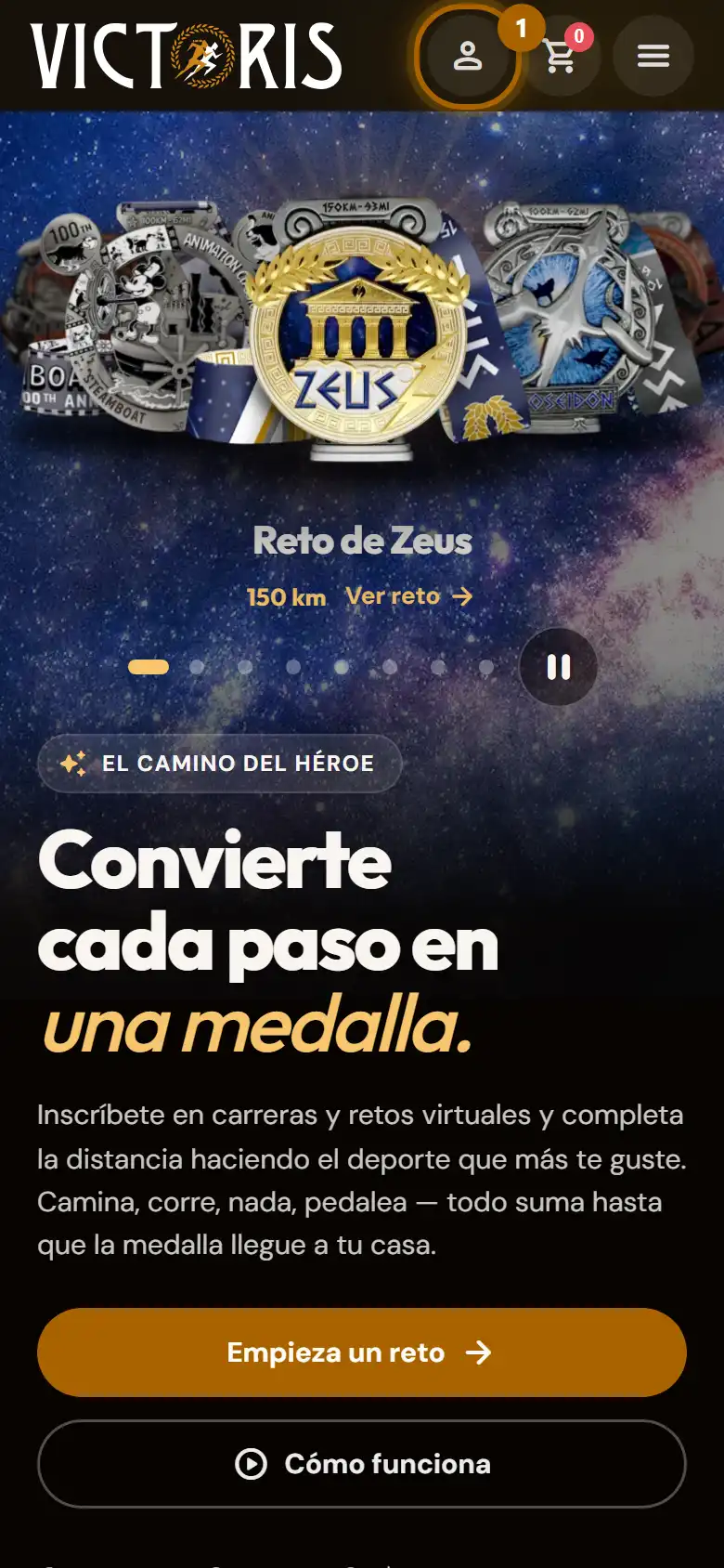 Barra superior del móvil con el icono de acceso marcado.